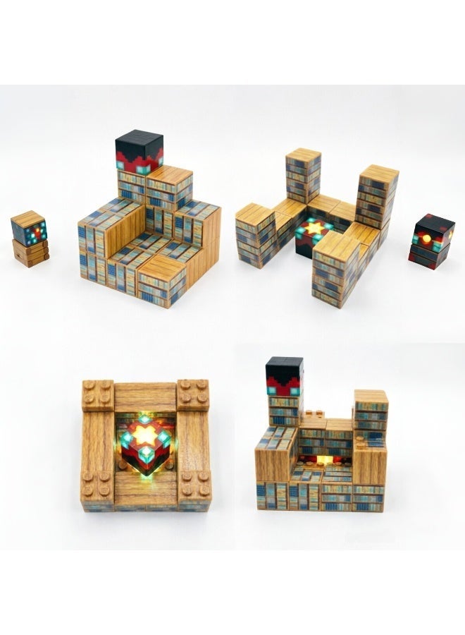 AirYoung Magnetic Building Blocks, Miniature World Building Toys Magnet Cube Toys Stacking 25MM Super Large Size, STEM Montessori Sensory Toys for 3 -10 Boys Girls Puzzle Building Block Family Parent-child Game - Image 4