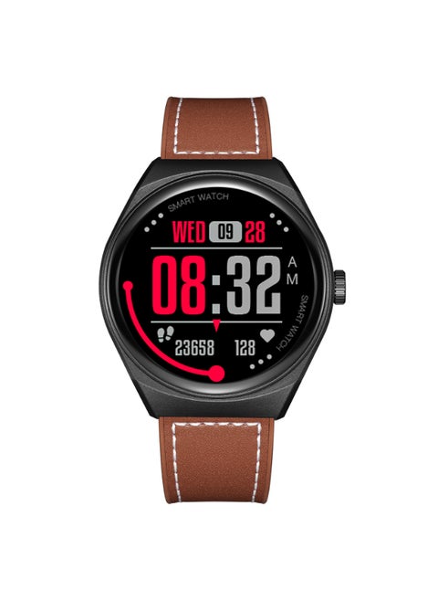 Kenneth Scott KG10SE-XSBBD Unisex Smart Display Watch & Silicone & Leather Strap Black & Brown