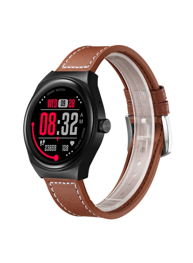 KENNETH SCOTT Unisex Silicone & Leather Smart Watch KG10SE-XSBBD - 47.2 mm