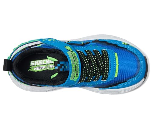 SKECHERS Boy's Mega-Craft 4K Sneaker, Blue/Lime, 11 Little Kid - Image 2