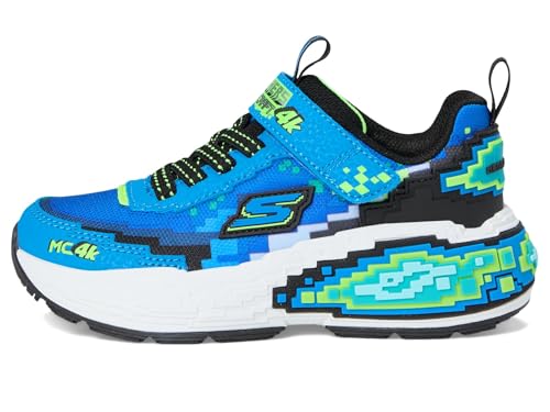 SKECHERS Boy's Mega-Craft 4K Sneaker, Blue/Lime, 11 Little Kid - Image 4