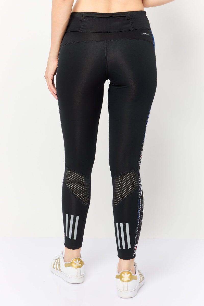 Adidas Women Sportswear Fit Running Tights, Black - Image 3