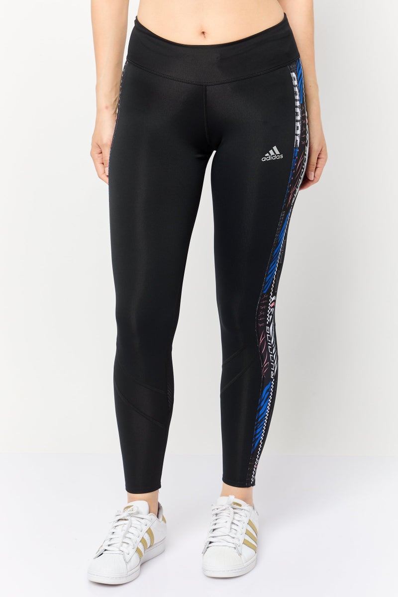Adidas Women Sportswear Fit Running Tights, Black - Image 1