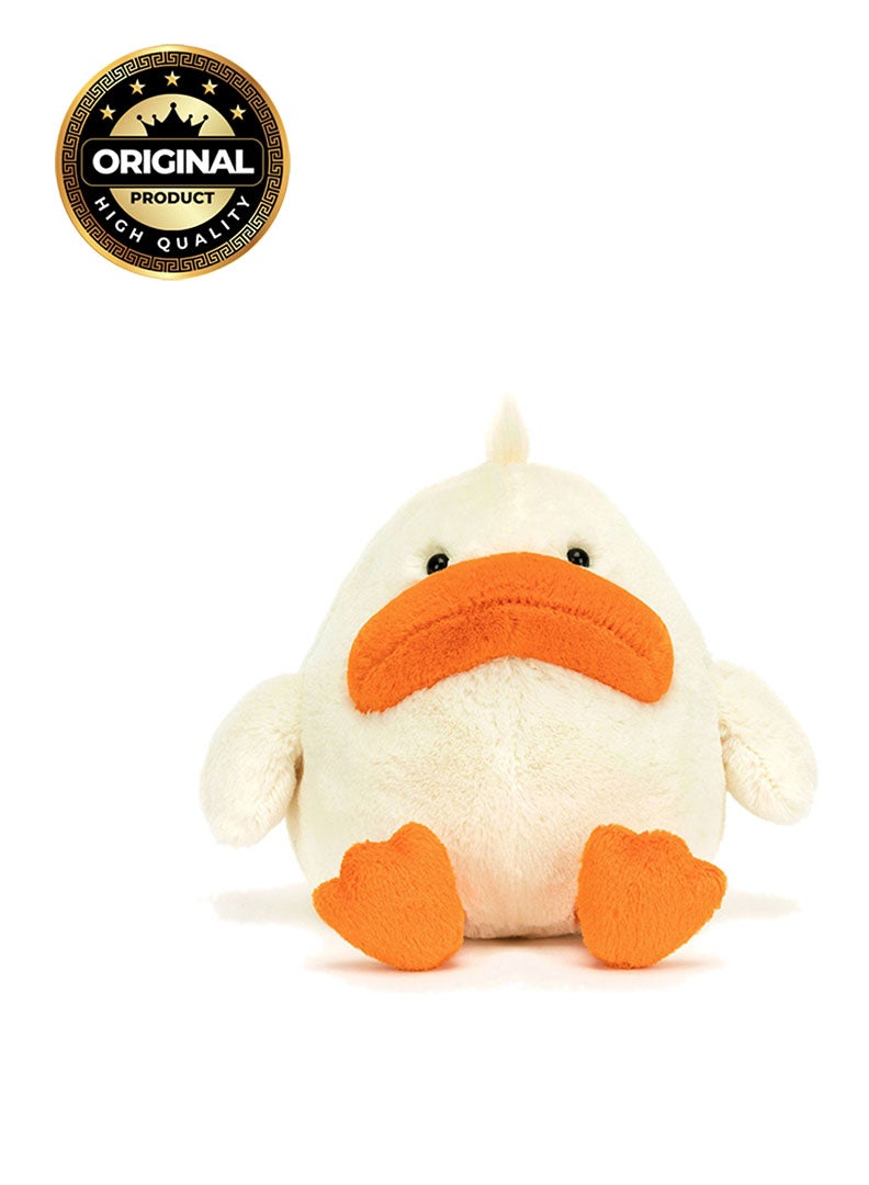 Jellycat Delia Duck 18cm Plush Toy, Soft Cream Duck with Orange Beak, Cute Stuffed Animal Gift for Kids - Image 1