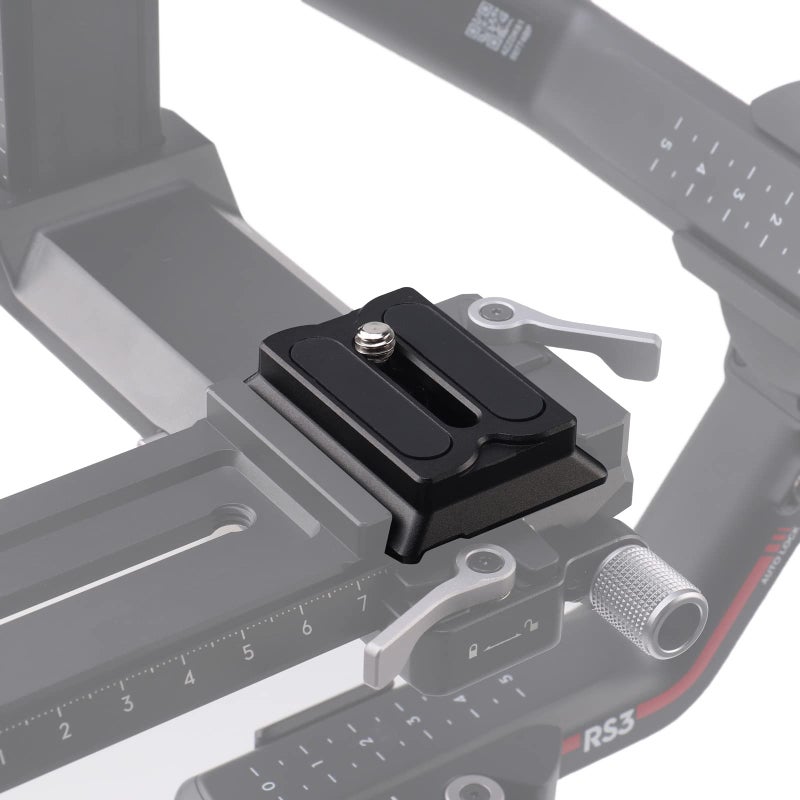 FocusFoto Upper Quick Release Baseplate QR Plate for DJI Ronin RS2 RSC2 RS3 Pro RS4 Pro RS 4 Mini Gimbal Stabilizer Arca-Swiss Standard Camera Tripod Ballhead (Standard Version) - Image 4