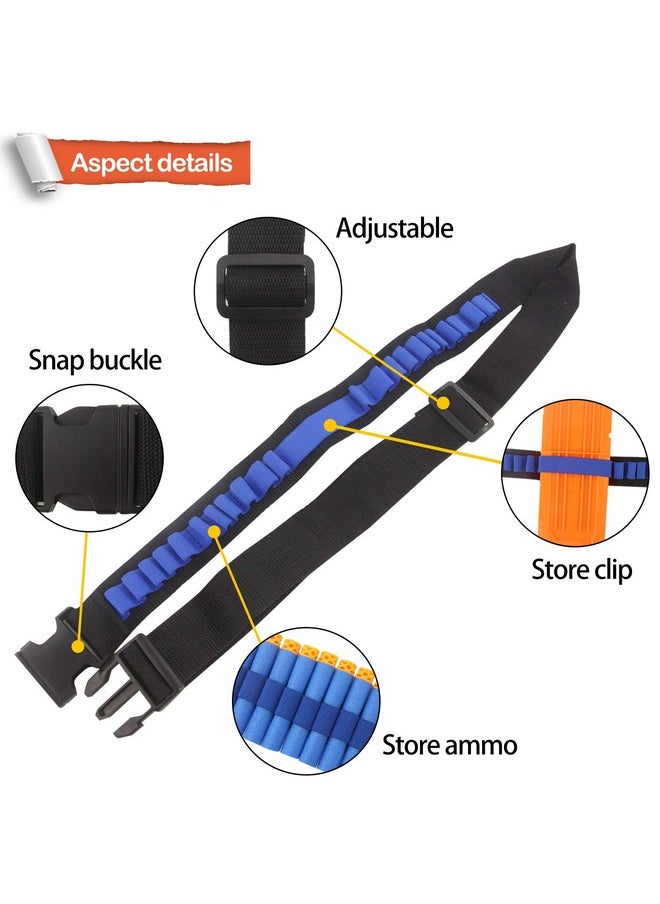 Toy Gun Bullet Shoulder Strap Darts Bandolier Kit Ammo Storage Holder Compatible For Nerf Elite Blasters (Black Blue) - pzsku/Z57ABCB58A99CF734328EZ/45/_/1733730203/17cc6260-0731-40cc-b372-c3517a5e6d08