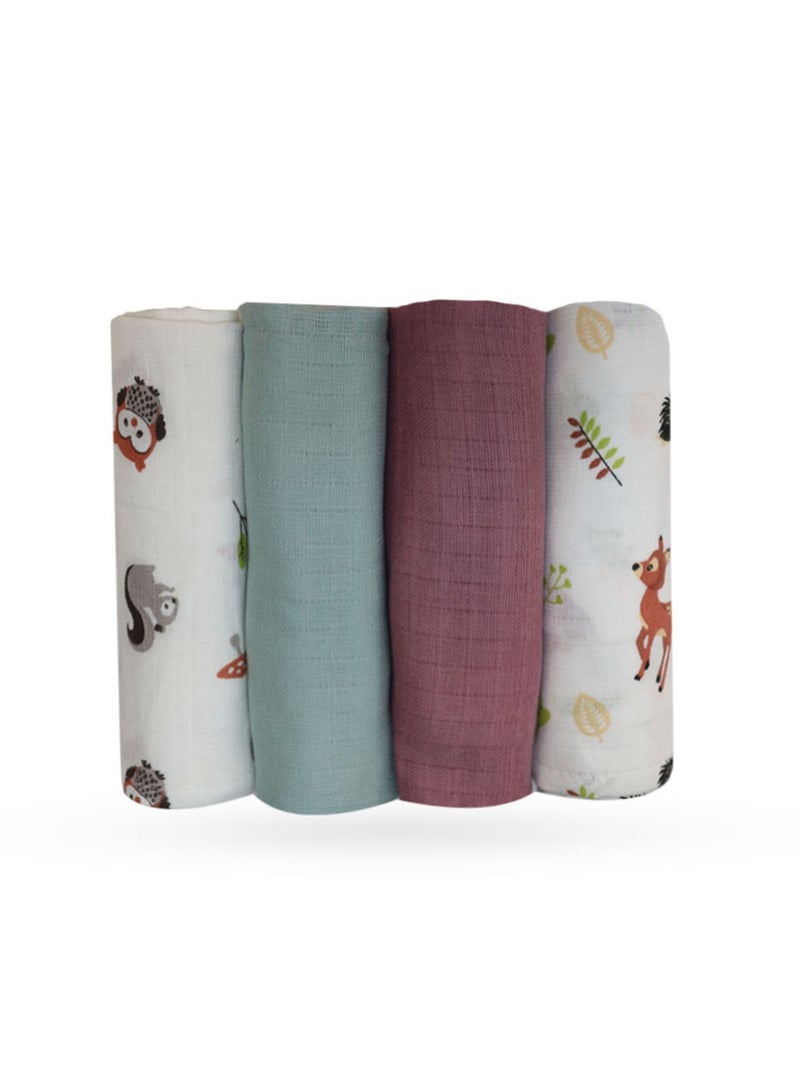 SPACEDOUT MUSLIN SWADDLE BLANKET PACK OF 4 - Image 2