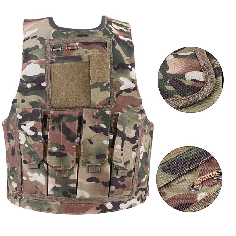 Children Kids Army Military Equipment Combat Game Camouflage Uniform Vest(CP Camouflage) - Image 1