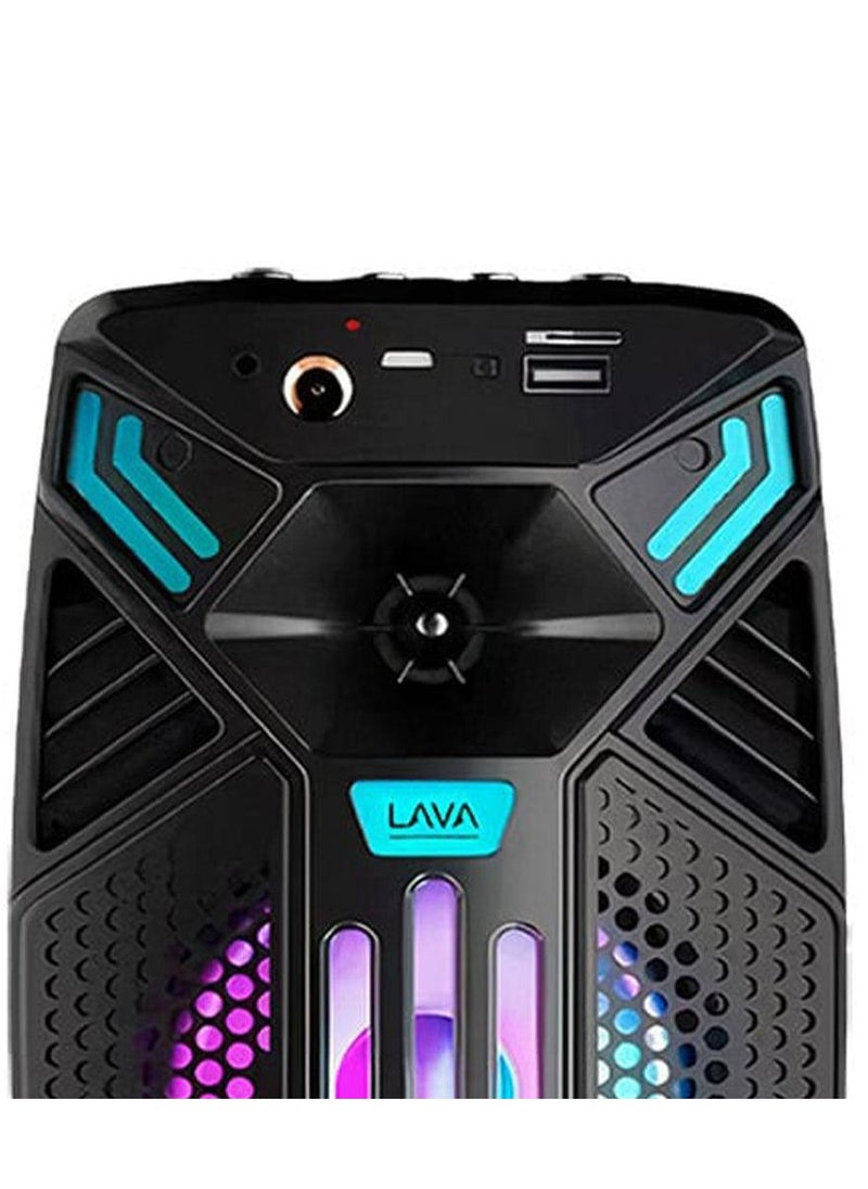 Subwoofer  Rechargable  RGB Portable Speaker, Bluetooth, USB\ AUX Port, Black