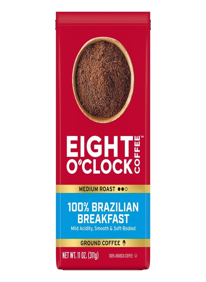 Eight O'Clock Coffee Brazilian Breakfast : Eight O'Clock Ground Coffee, 100% Brazilian Breakfast, 11 Ounce - Image 1