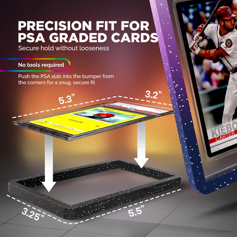 VALUN PSA Slab Bumper 10 PACK (SPARKLE MANIA LIMITED EDITION) â€“ Hard TPU PSA Slab Protector Guard for Graded Cards â€“ PSA Slab Bumper Guard for PSA Slabs â€“ Card Slab Protector for PSA Card Protection - Image 4