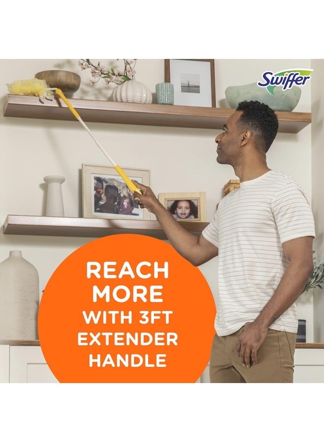 Swiffer Dusters Heavy Duty Extender Handle Starter Kit (1 Handle, 12 Dusters)  - Image 5