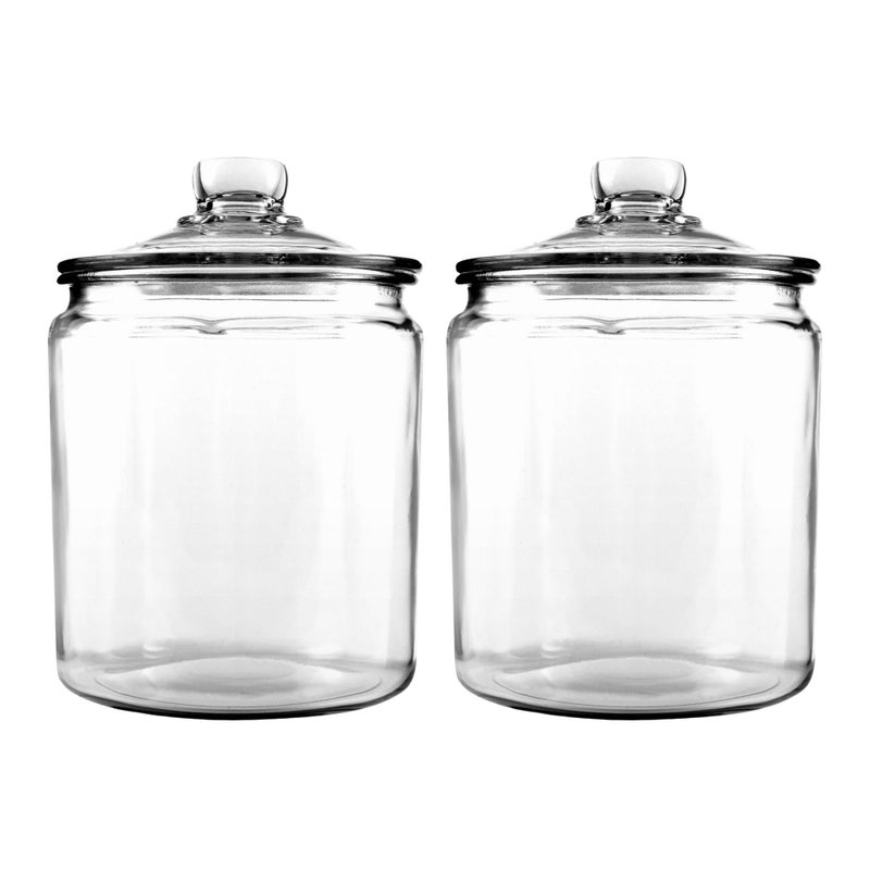 Anchor Hocking Heritage Hill 12 Gallon Glass Jar with Lid Set of 2