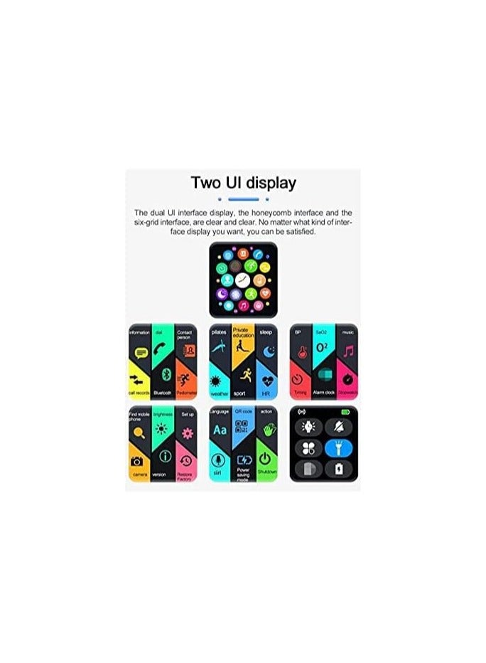 Silicone Bands Full Touch Screen 6 Buttons 44mm, Series FR99 Plus Smartwatch for Android and IOS (Work with 2 Arabic, Blue)  - Image 3