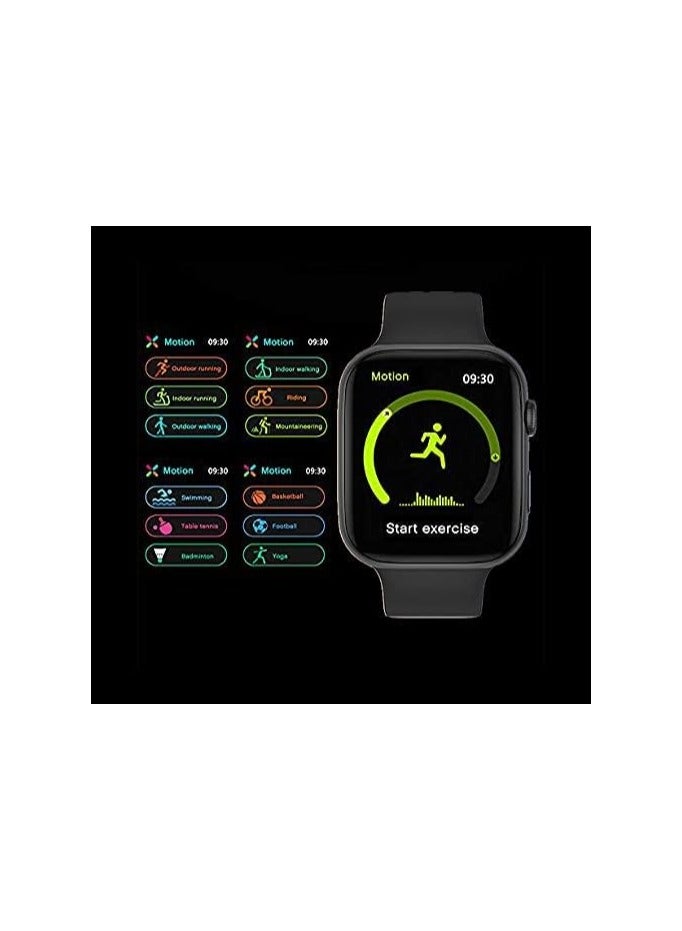 Silicone Bands Full Touch Screen 6 Buttons 44mm, Series FR99 Plus Smartwatch for Android and IOS (Work with 2 Arabic, Blue)  - Image 2