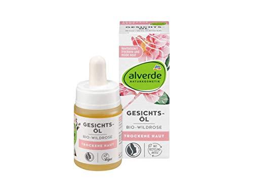 Alverde Wild Rose Facial Oil AntiAgeing With Oils of RoseHip Jojoba Almond Peach Vegan No Animal Testing 15ml - Image 2