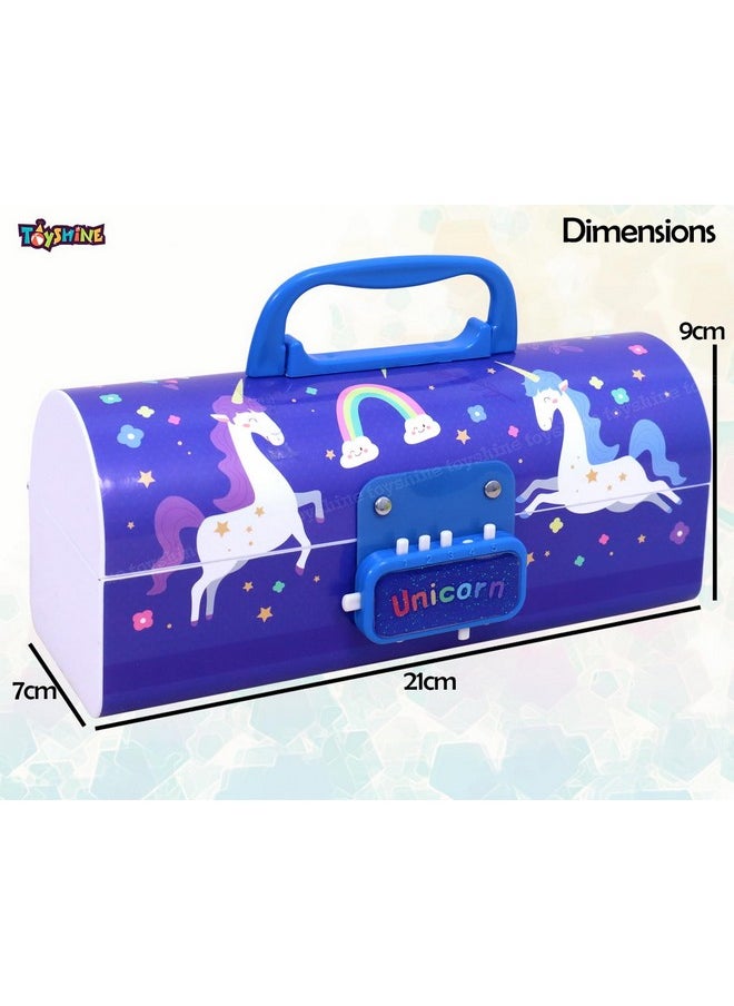 Toyshine Pencil Box With Code Lock Pen Case Large Capacity Multi-Layer Multi-Function Storage Bag Secret Compartment Pencil Box - Unicorn Blue - Plastic - pzsku/Z57AC44933D0BE33B4085Z/45/_/1736426565/9dfb3cee-395d-4309-bac6-abd2804600d6