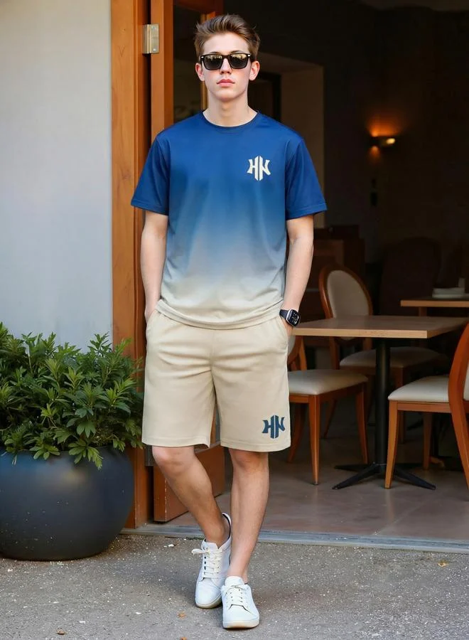 تايك تو مجموعة من شورت وتيشيرت بتصميم أومبري