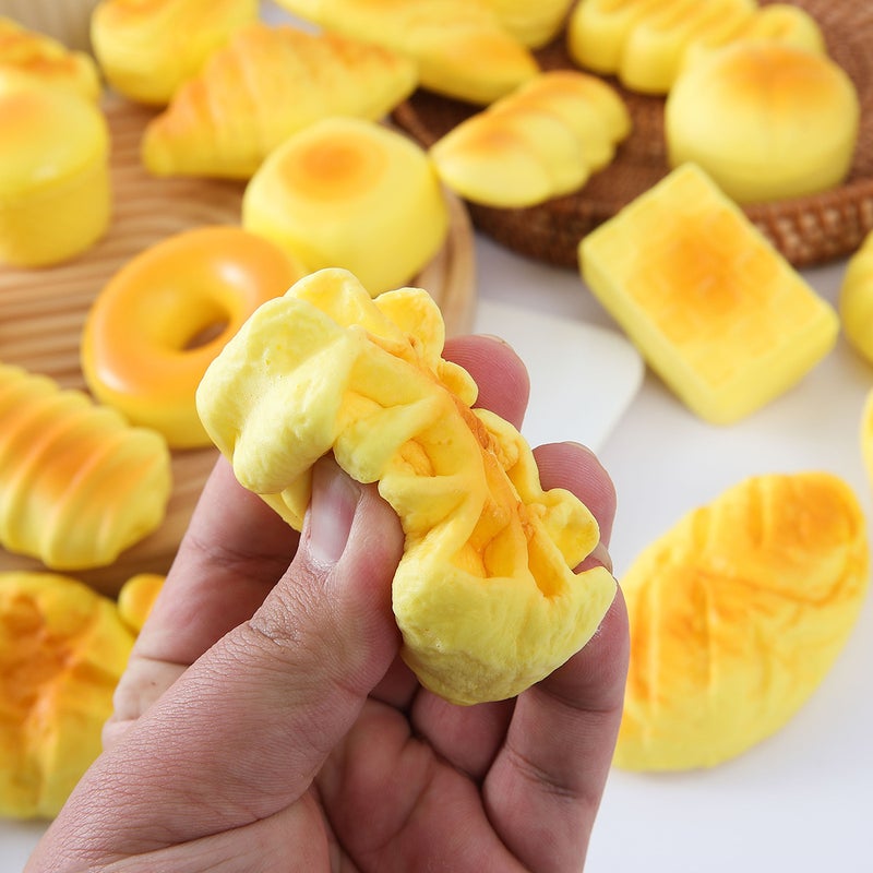 Slow Rebound Squishy Bread Toy Stress Relief, Simulation Cake & Fruit/Vegetable Toys - Image 2