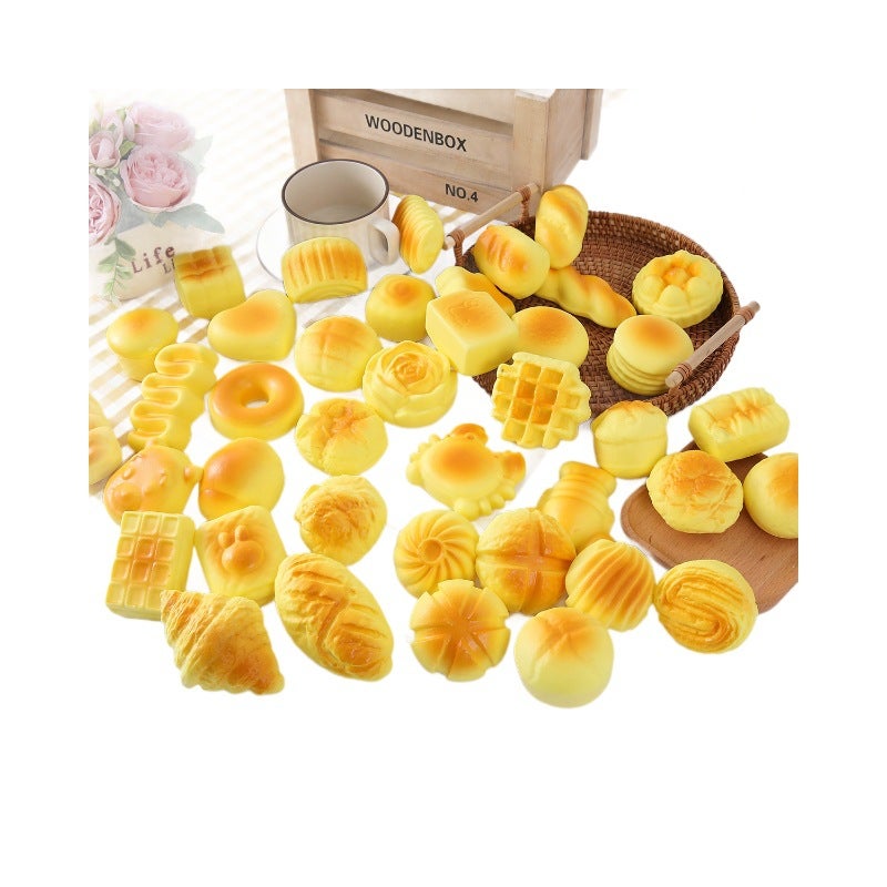 Slow Rebound Squishy Bread Toy Stress Relief, Simulation Cake & Fruit/Vegetable Toys - Image 5