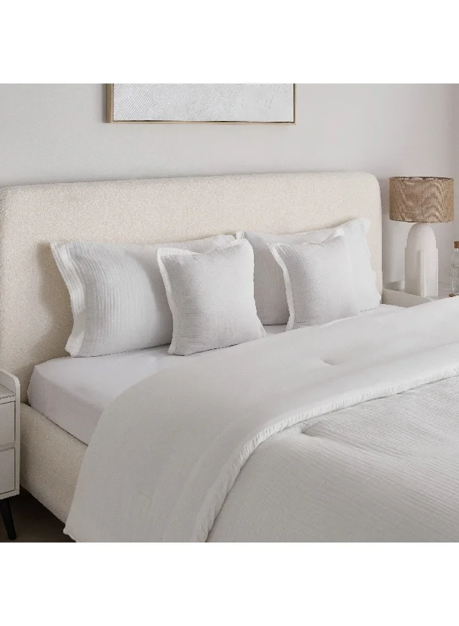 Home Box Whitebliss Elysian 5-Piece Gauze King Comforter Set 240 x 220 cm