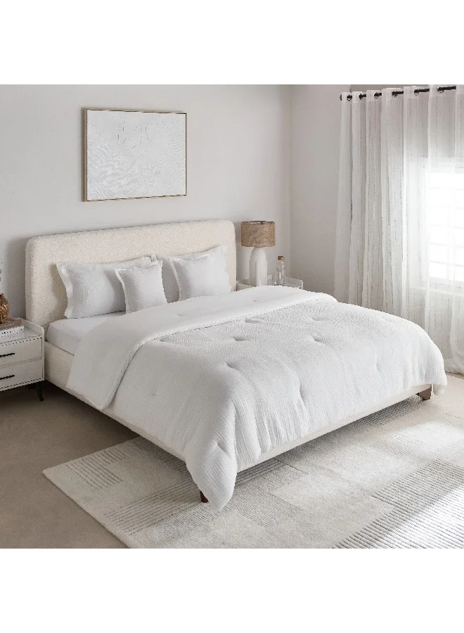 Home Box Whitebliss Elysian 5-Piece Gauze King Comforter Set 240 x 220 cm