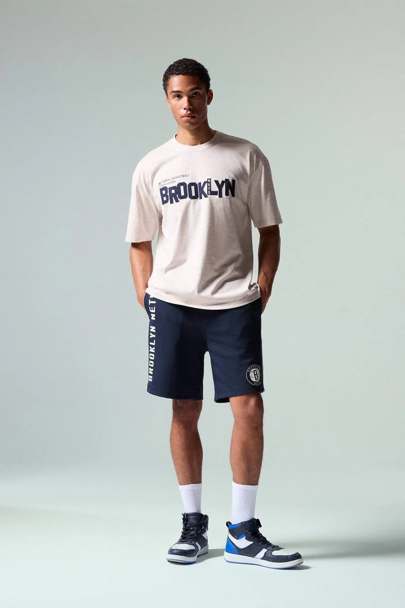 ديفاكتو Short Sleeved NBA Brooklyn Nets T-Shirt