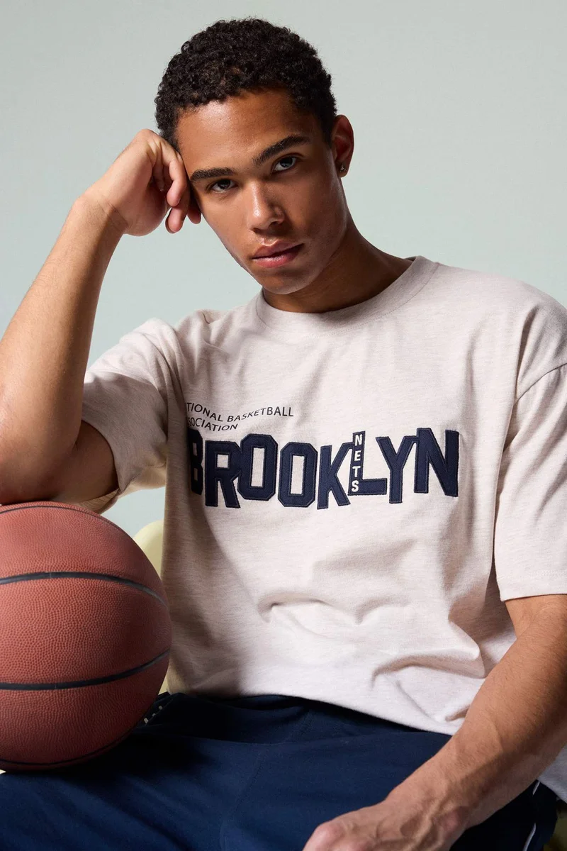 ديفاكتو Short Sleeved NBA Brooklyn Nets T-Shirt
