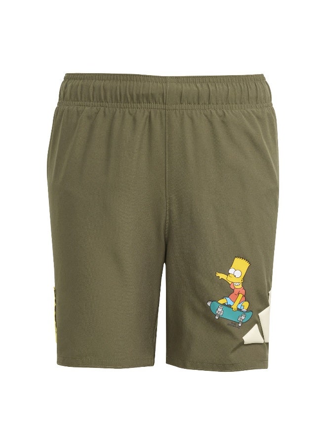 Adidas Adidas Ad Sim Sh Green Swim Shorts Swimwear For Kids - Image 1