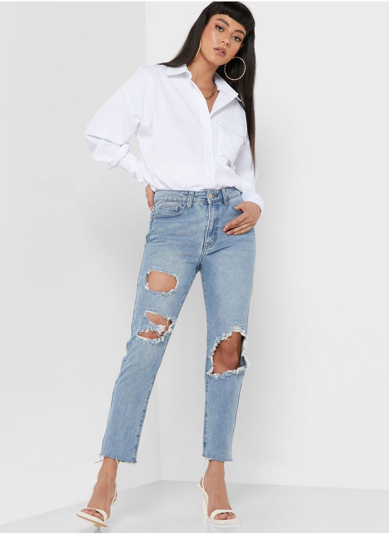 Miss Pap Ripped High Waist Jeans  - Image 1