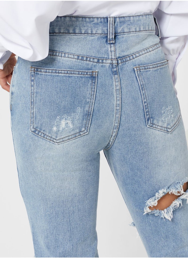 Miss Pap Ripped High Waist Jeans  - Image 4