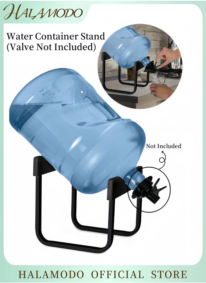 HALAMODO - Stainless Steel Water Container Stand Collapsible Water Jug Drink Dispenser Strong Steel Barreled Water Rack for Home Office Party - Image 1