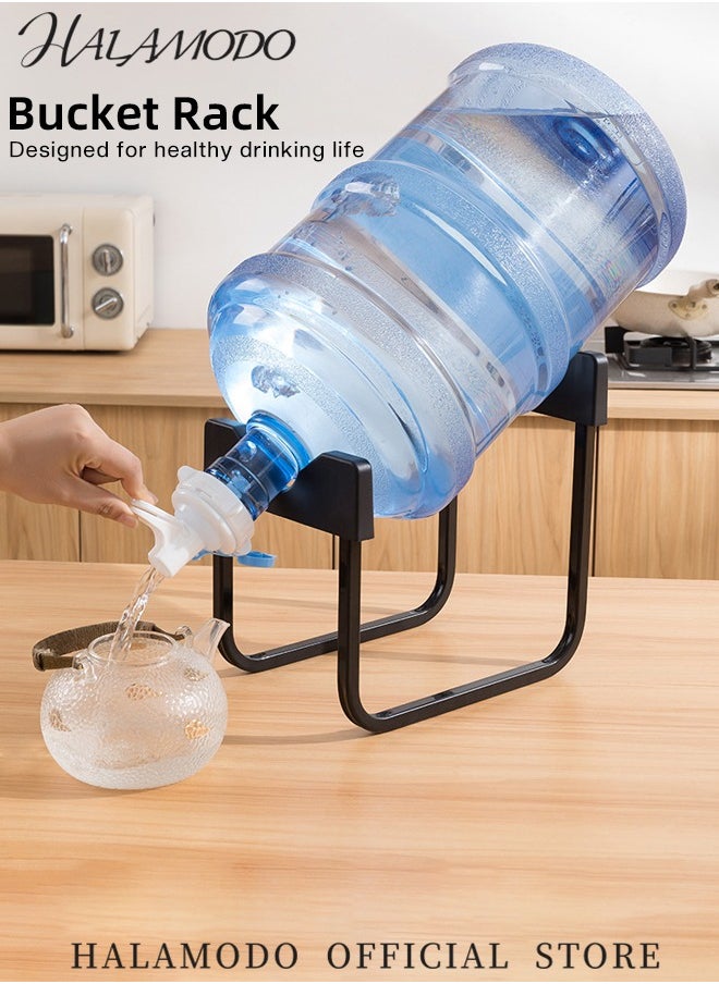 HALAMODO - Stainless Steel Water Container Stand Collapsible Water Jug Drink Dispenser Strong Steel Barreled Water Rack for Home Office Party - Image 1