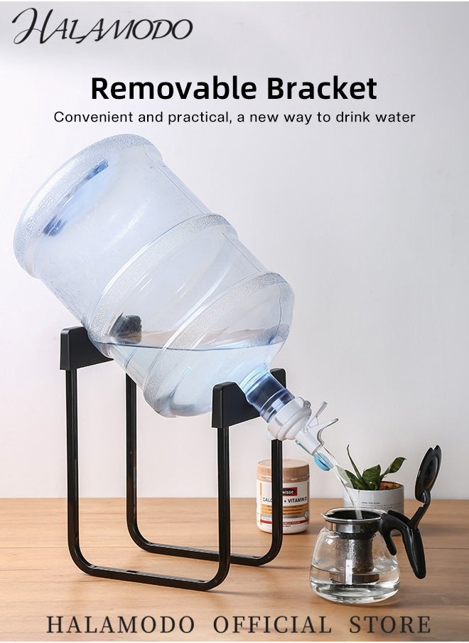 HALAMODO - Stainless Steel Water Container Stand Collapsible Water Jug Drink Dispenser Strong Steel Barreled Water Rack for Home Office Party - Image 1