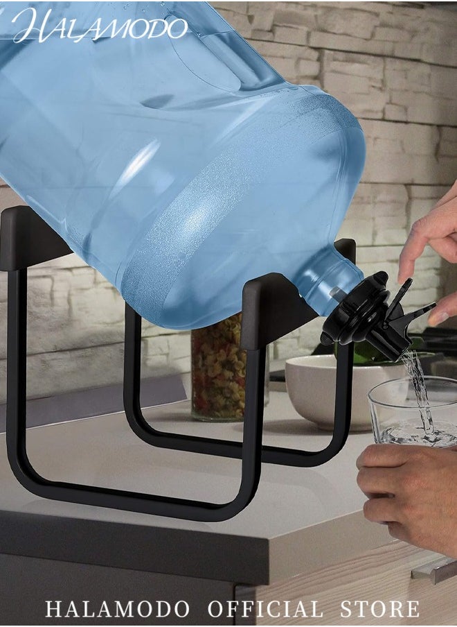 HALAMODO - Stainless Steel Water Container Stand Collapsible Water Jug Drink Dispenser Strong Steel Barreled Water Rack for Home Office Party - Image 1