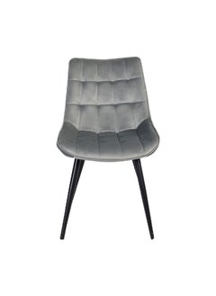 Micasa Elegant And Modern Design Armless Linen Dining Chair Grey And Black 85 X 51 X 61 Cm Dc2101  - Image 1