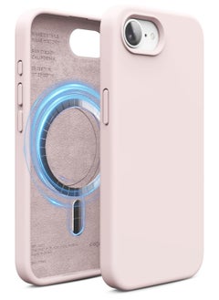 Elago Magnetic Liquid Silicone for iPhone 16E Case Cover Compatible with MagSafe Shockproof - Lovely Pink 