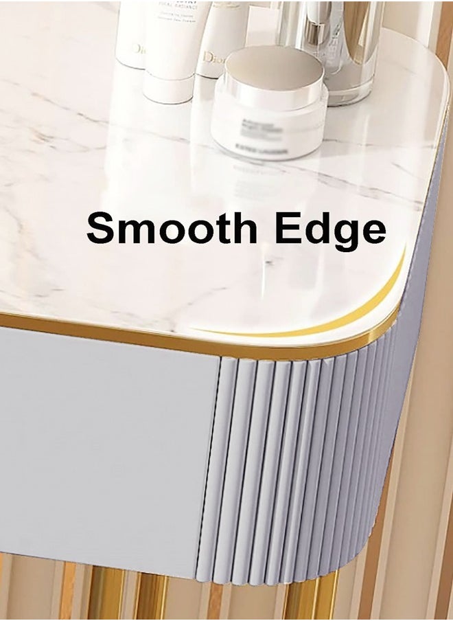 fashionhome Luxury Modern LED Lighted Vanity Desk for Makeup Elegant MDF Dressing Table with Spacious Storage, Adjustable Brightness Mirror, and Sleek Contemporary Design Perfect Beauty Station for Bedroom & Glam Room  - Image 4