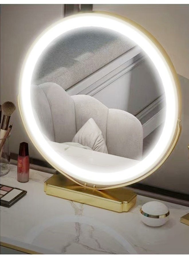 fashionhome Luxury Modern LED Lighted Vanity Desk for Makeup Elegant MDF Dressing Table with Spacious Storage, Adjustable Brightness Mirror, and Sleek Contemporary Design Perfect Beauty Station for Bedroom & Glam Room  - Image 3