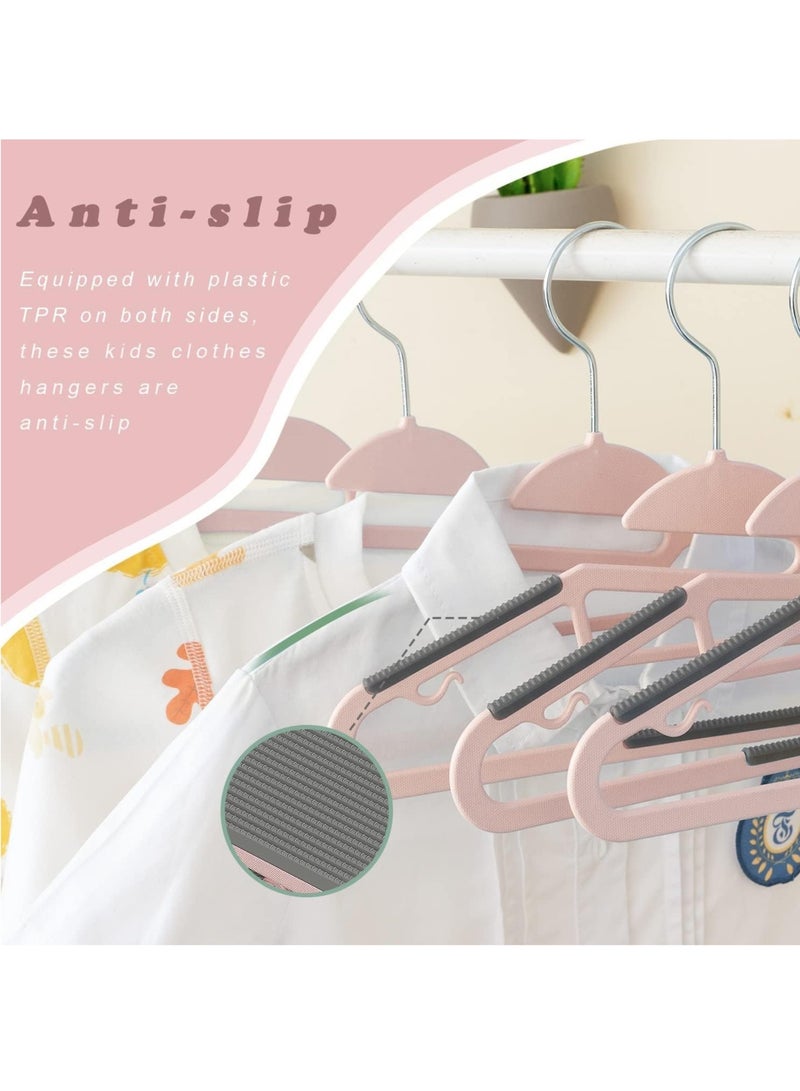 Red Dot Gift Red Dot Gift® Non-Slip Kids Hangers, Plastic Hangers, S-Slide 12" (30cm) with 360° Swivel Hook Space Saving for Children Closet (30 Pack, Light Pink)  - Image 5