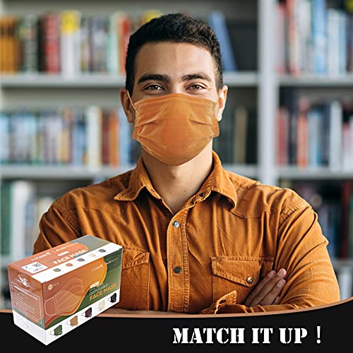 FriCARE Face Masks Disposable for Adults, 4 Ply ASTM Level 3, Allergy Protection, Individually Wrapped, 50 Pack, Assorted Fall - Image 5