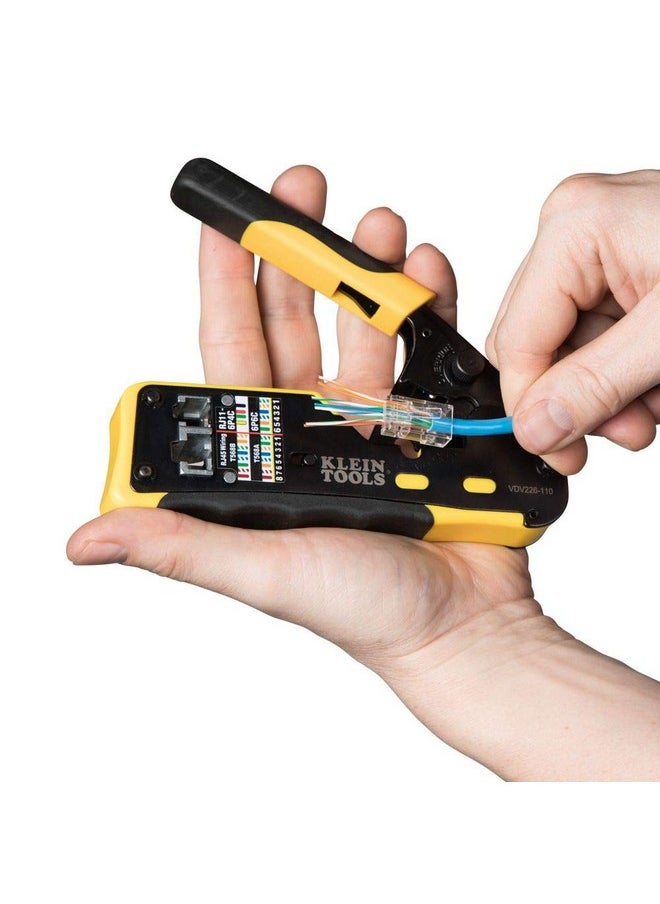 كلاين تولز قابس بيانات معياري VDV826-763 من كلاين تولز، RJ45 CAT6، مطلي بالذهب، موصلات مرور، عبوة من 200 قطعة  - Image 5