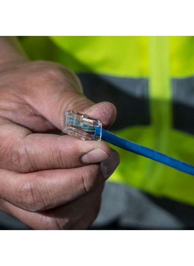 كلاين تولز قابس بيانات معياري VDV826-763 من كلاين تولز، RJ45 CAT6، مطلي بالذهب، موصلات مرور، عبوة من 200 قطعة  - Image 4