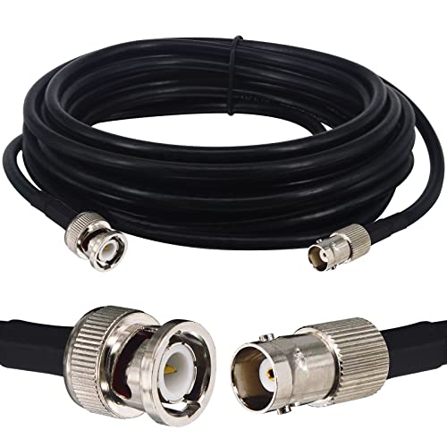 Boobrie 16.4ft RG58 BNC Male to Female Cable, Low Loss 50 Ohm, HD Video Coax Jumper for CB Radio, VHF UHF Ham Radio, CCTV, SDI Lead - Image 1