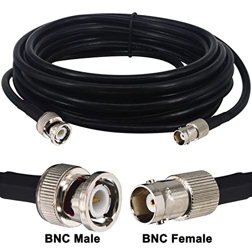 Boobrie 16.4ft RG58 BNC Male to Female Cable, Low Loss 50 Ohm, HD Video Coax Jumper for CB Radio, VHF UHF Ham Radio, CCTV, SDI Lead - Image 2