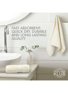 Hotel Linen Klub LUXURY PACK of 4 Face Towel - 100% Cotton 650 GSM Terry Dobby Border Ring Spun - Super Soft ,Quick Dry,Highly Absorbent ,Size: 30x30cm,Cream - pzsku/Z57AC9D360F2F2E9C1F2FZ/45/_/1712491366/69968f7f-e3d0-42ee-9507-b4e2649ea6c0