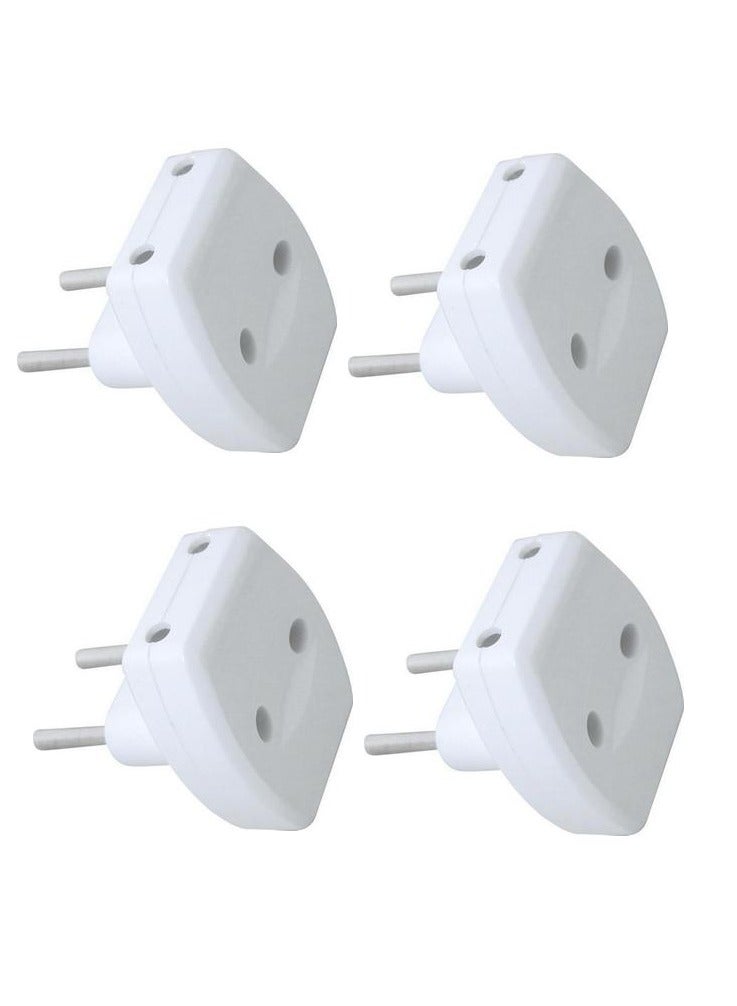 محول فيشة كهربائية مقبس ثلاثي عدد 4
