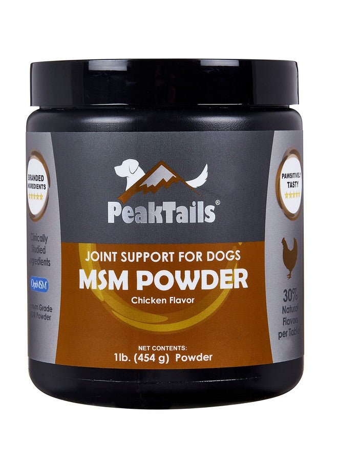 KALA HEALTH PeakTails Chicken Flavored MSM Powder for Dogs, 1 lb, Hip and Joint Support Supplement, 99.9% Pure Distilled MSM, Made in The USA - Image 1