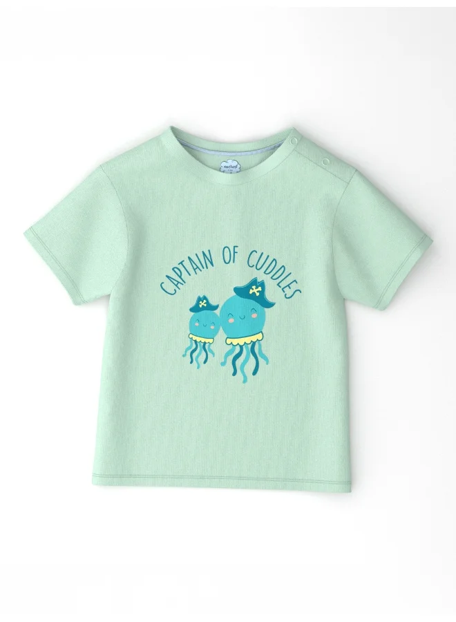 Nautinati Nautinati Infants' Cotton Pack of 2 Ocean Print T-shirt