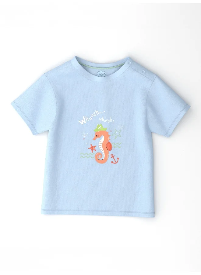 Nautinati Nautinati Infants' Cotton Pack of 2 Ocean Print T-shirt